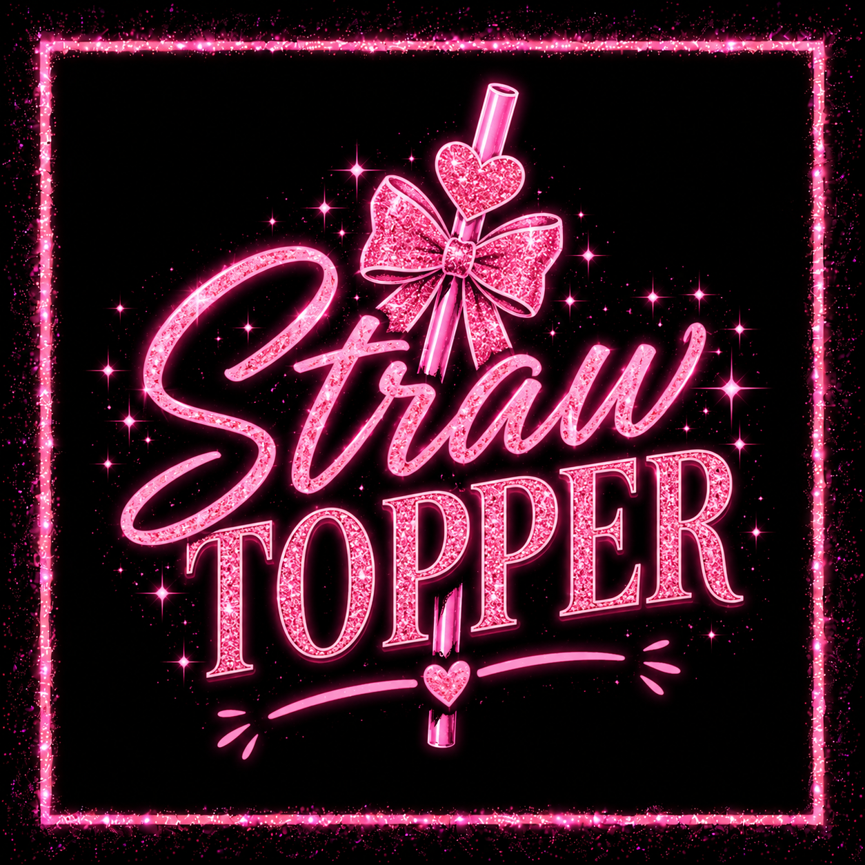 3d straw toppers