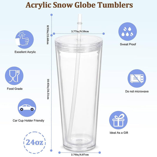 24oz Acrylic snow globe