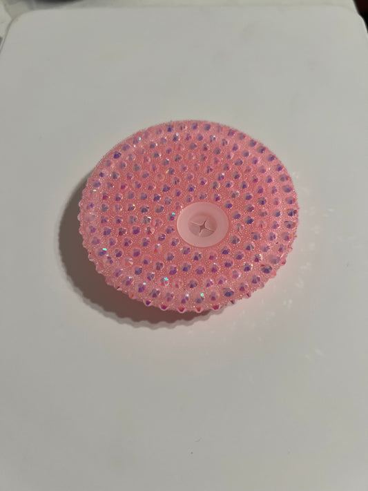 Pink Rhinestone Lid