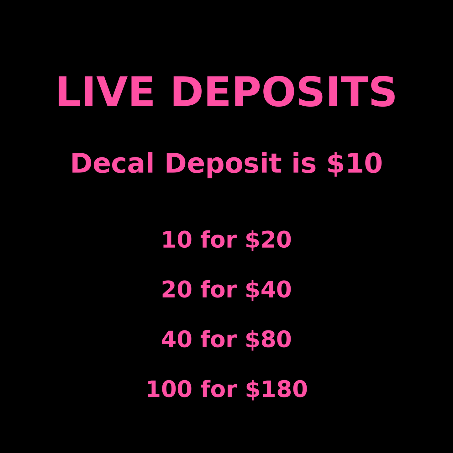 Decal Deposit